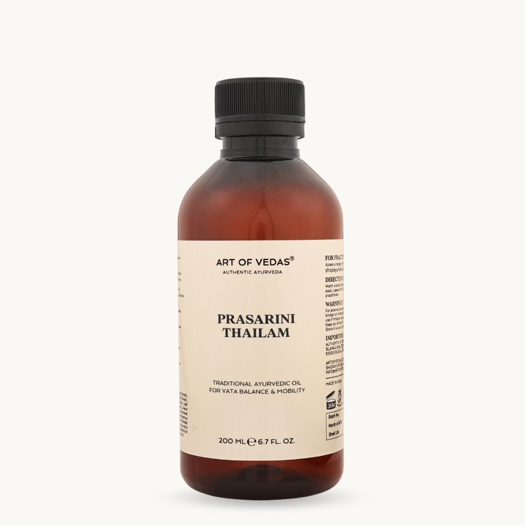 Art of Vedas Prasarini Thailam 200ml - Ayurvedic Oil for Vata Balance and Mobility