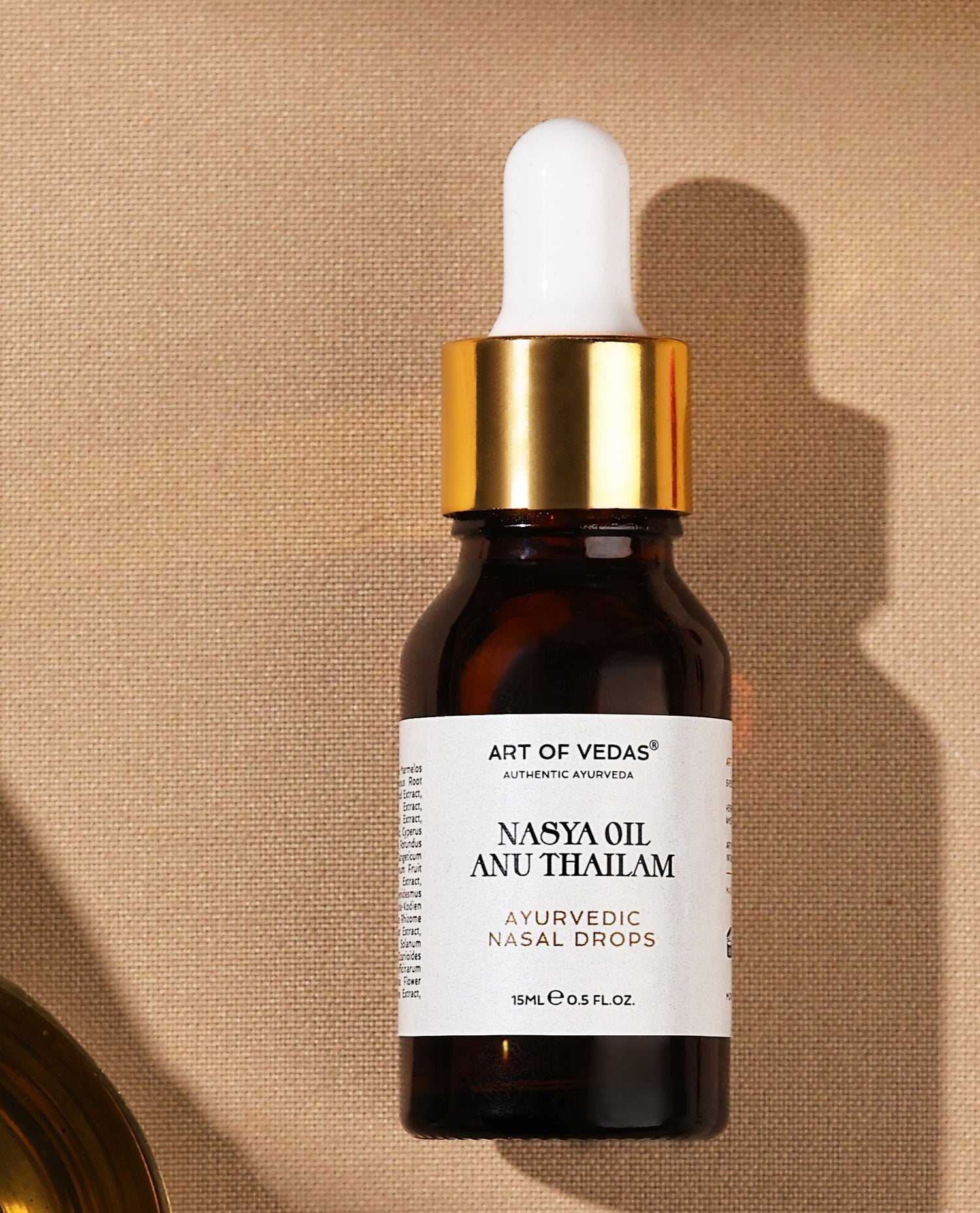 Art of Vedas Nasya Oil Anu Thailam dropper bottle for daily Ayurvedic nasal therapy